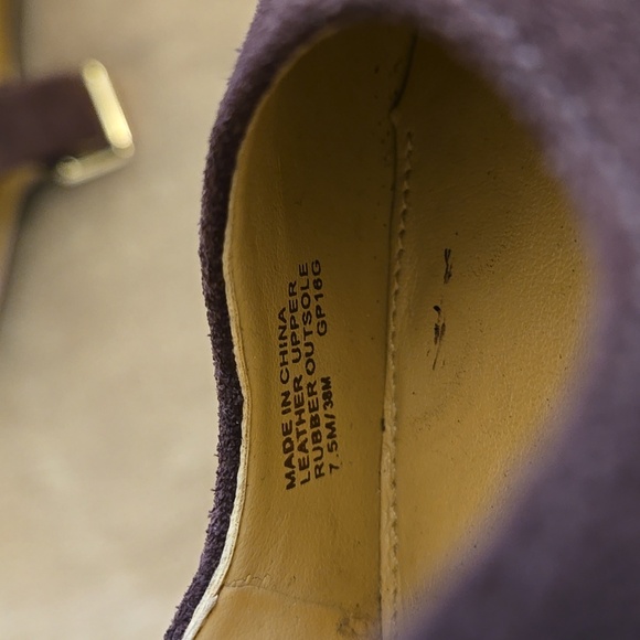 Michael Kors Brown Suede Leather Heeled Pumps with Chunky Platform Mary Jane - Picture 12 of 13